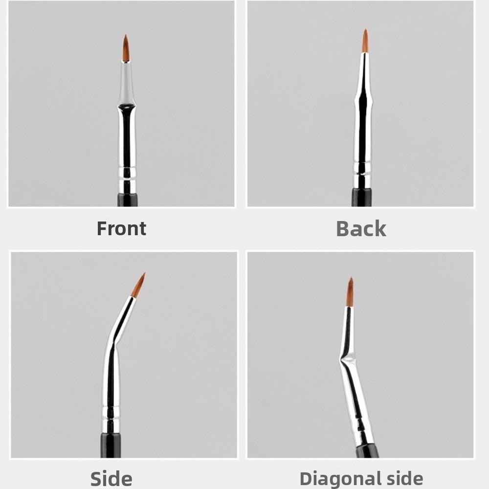 Angled 120° Folding Angle Scalloped Lash Brush Natural Effect Soft Bristles Mascara Fan Brush Professional Lash Separator Tool