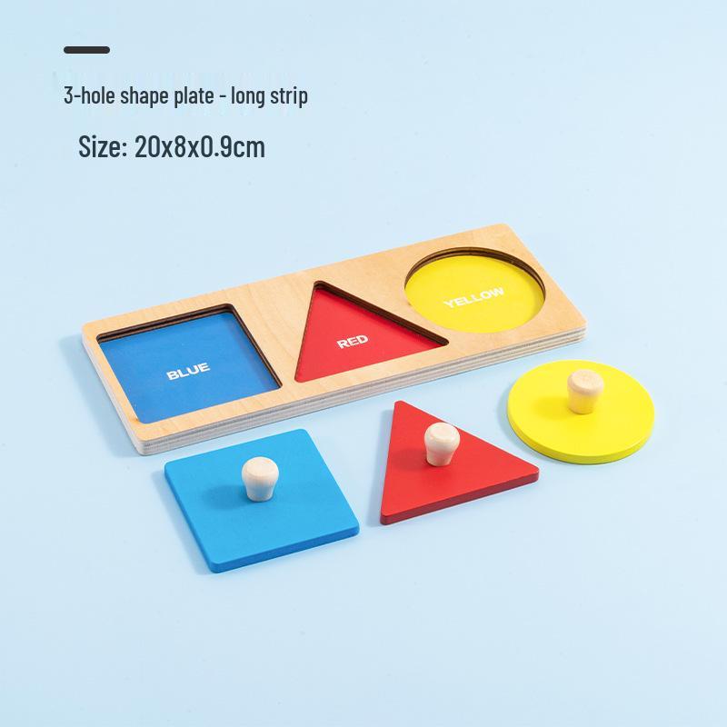 Монтессори Деревянная Доска-пазл с геометрическими фигурами для раннего развития
