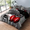 Duvet Cover Set Gray Bottom Double Ball Cap Pattern Down Soft And Comfortable Bedroom And Dormitory Decoration Bedding Set