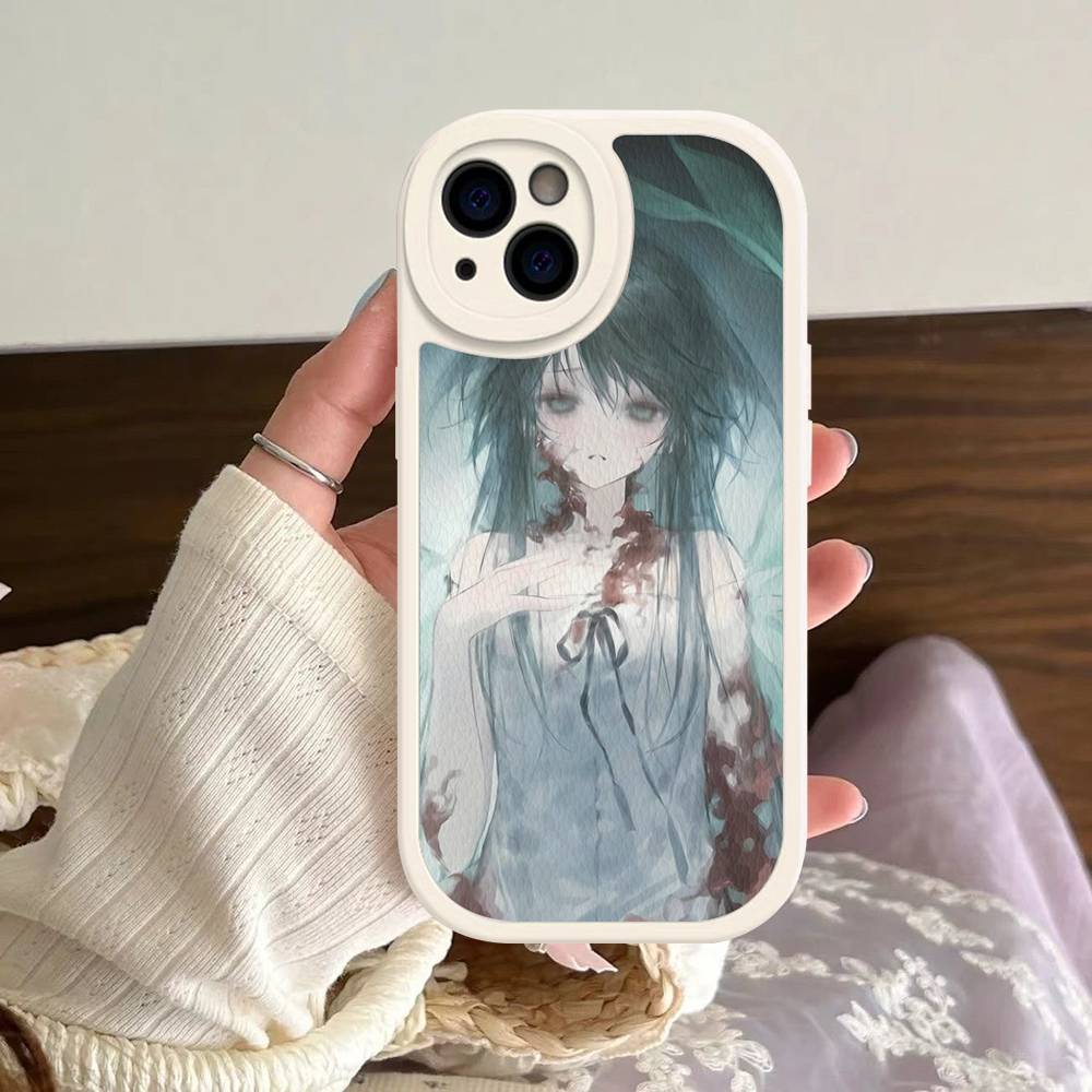 Чехол для телефона с изображением игры Horror Saya No Uta для iPhone 16 15 14 13 12 11 Pro Max Plus Кожаный Мягкий Чехол