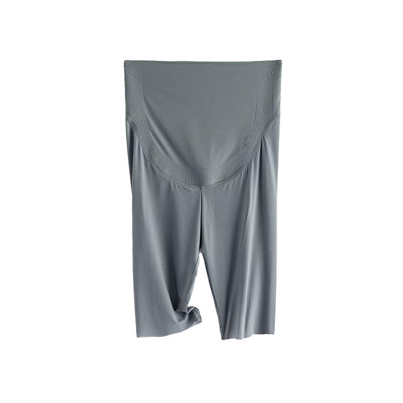 Maternity Pants Creative New Seamless Thin Spring and Summer Jelly Belly Support Pants Safety Pants Maternity Leggings Five-point Pants