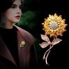 Tide Sun Flower Brooch High-End Sunflower Brooch Versatile Suit Sweater Pin Plant Flower Accessories