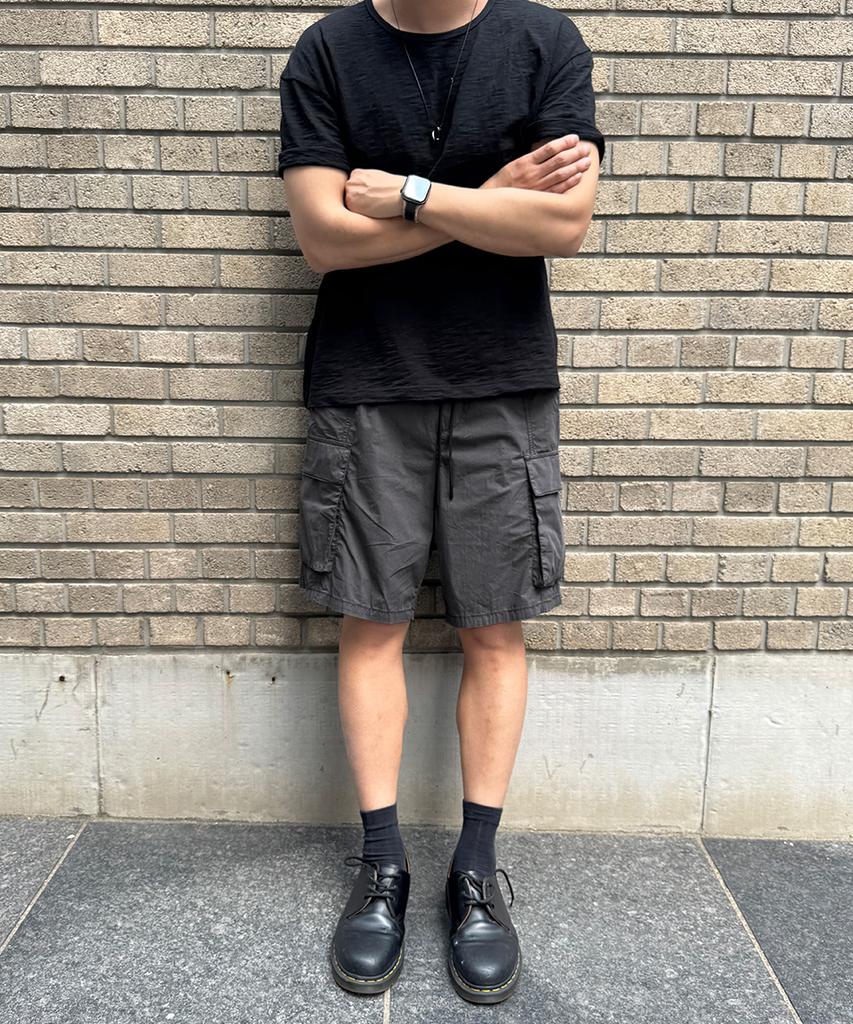 INTEMPOMOOD Tactical Banding Cargo Shorts_Charcoal