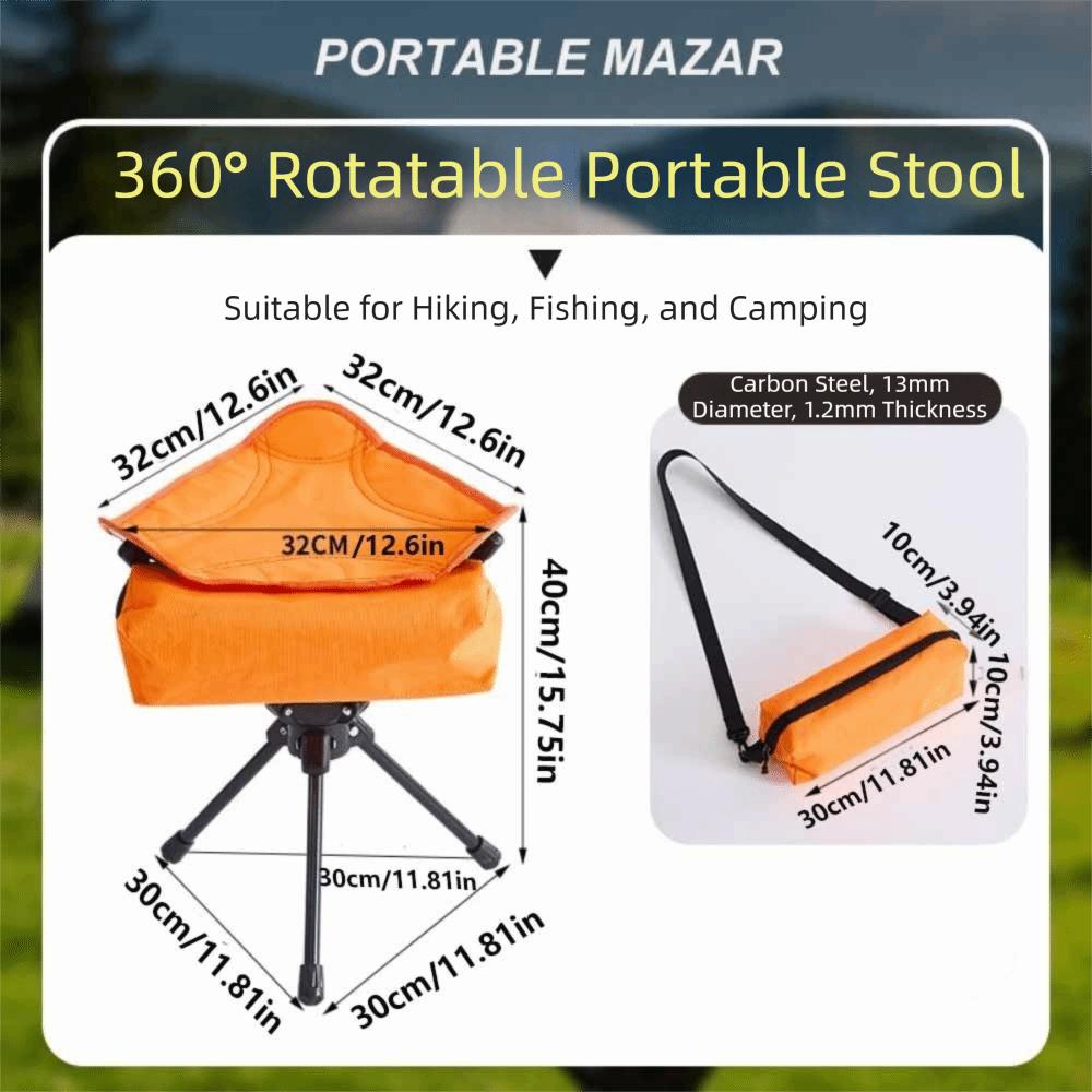 3-Legged Outdoor Folding Stool Foldable Fishing Chair Easy To Carry Camping Chair Picnic
