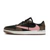 Travis Scott x Air Jordan 1 Износостойкие Низкие Винтажные Баскетбольные Кроссовки Унисекс DZ4137-700(Команда938-)