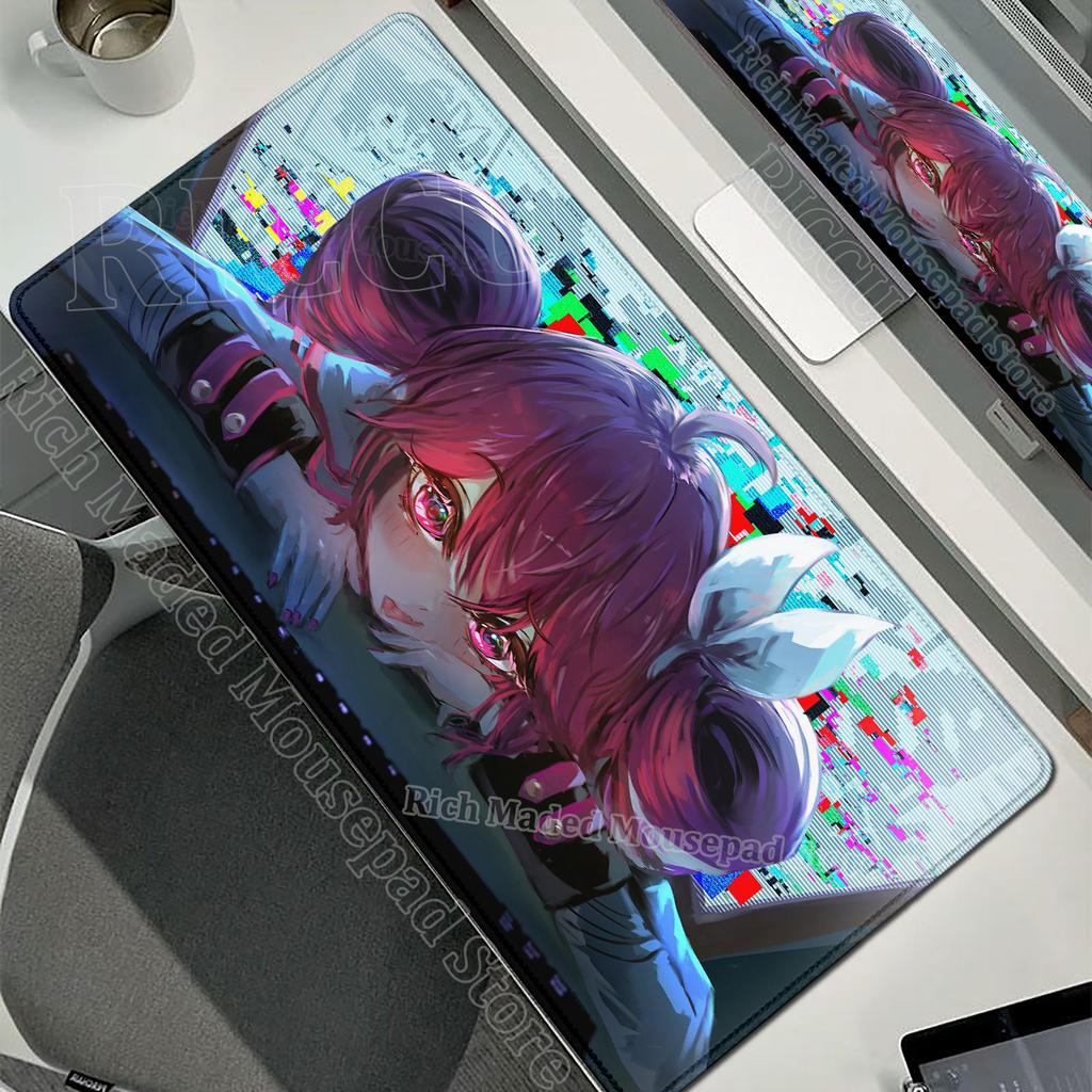 Игровой коврик для мыши с аниме-девушкой K-Kasane Teto Большой коврик для мыши с блокировкой края Настольный коврик для компьютерной клавиатуры XXL Игровые коврики для киберспорта