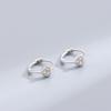 Authentic S925 Sterling Silver Heart Zircon Earrings for Women Sweet Exquisite Design Fashion Jewelry