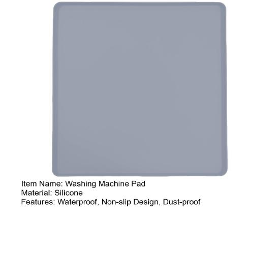 Silicone Washing Machine Protector Mat Waterproof Non-slip Washer Dryer Dust-proof Cover Laundry