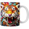 3D Белый Тигр Тигр Керамическая Кружка-Маркер для Кофе Чайная Чашка Новый Животное Животное Новый Король Леса