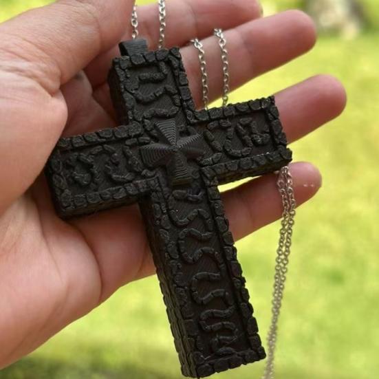 Ожерелье с кальмаром, ожерелье с кулоном в виде китайского иероглифа в форме десяти, со скрытым отделением