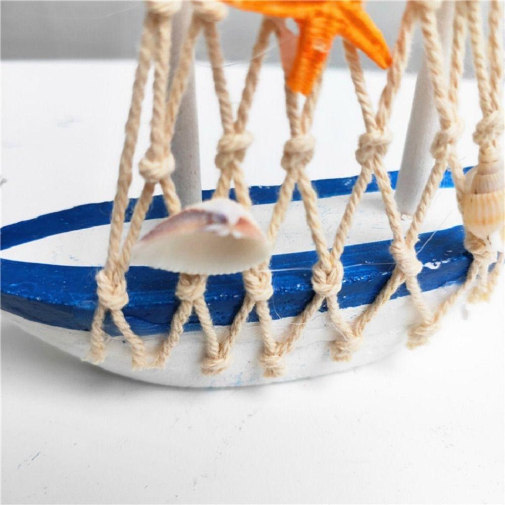 Wooden Crafts DIY Micro Landscape Sailing Miniature Figurines Sailboat Ornaments Sailing Model