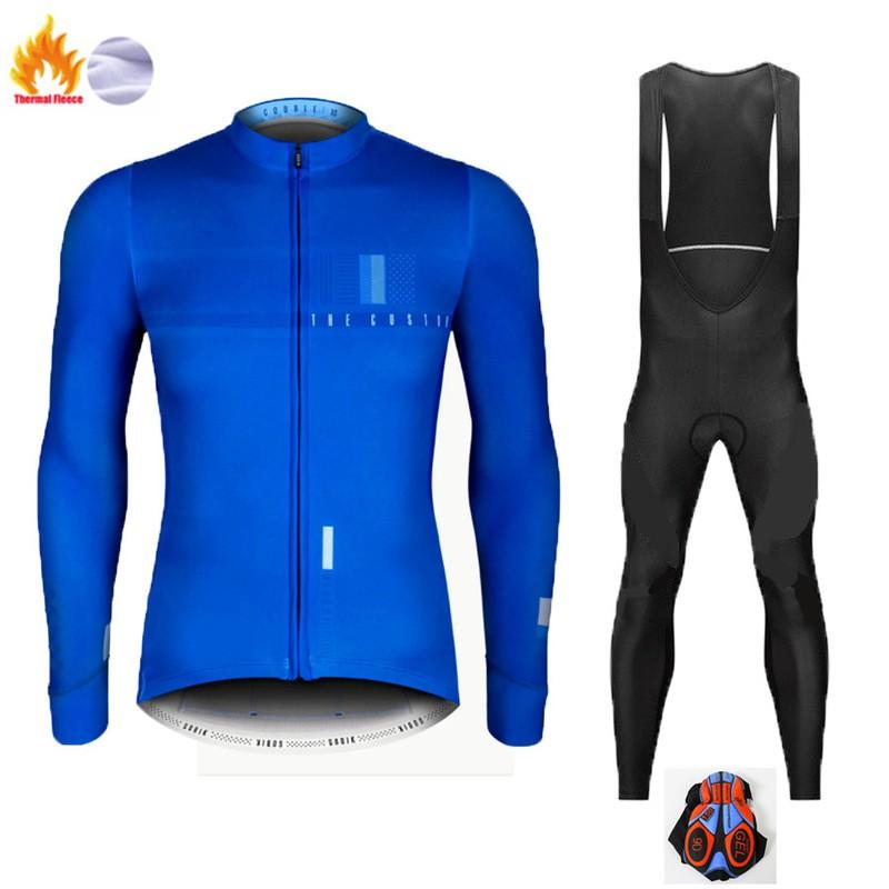 Winter Thermal Long Sleeve Cycling Jersey Men Women Road Bike Wear Fleece Lined Warm Riding Apparel