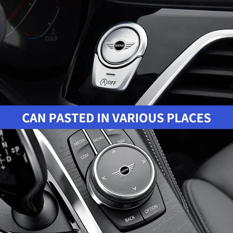 Car Stickers Car-Styling Logo Interior Decorative Accessories For MINI Cooper JCW WORKS R55 R56 F55 F56 R57 R58 R59 R60 R61 R50