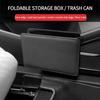 Складной мусорный бак для боковой двери автомобиля, многофункциональный ящик для хранения из искусственной кожи, автомобильный органайзер, подвесная сумка для хранения на спинку сиденья, мусорное ведро