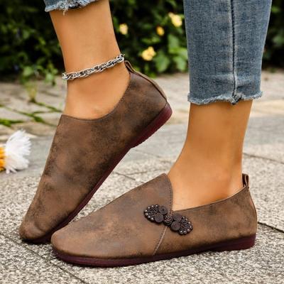 Женские модные туфли-балетки с цветочным узором, с большим носком, в стиле ретро, литературные мюли, плоские, удобные, женские туфли, женские