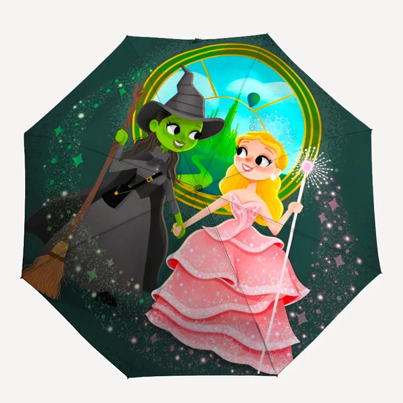 Wicked Theme Automatic Umbrella, Lightweight & Portable, 8 Rib, Perfect for Outdoor Travel, Birthdays, Christmas, Gifts.