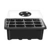 10 Set Seed Trays Seedling Starter Tray (12 Cells Per Tray)with Adjustable Dome Lids and Base Plus