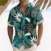 Hawaiian Shirts For Men 3d Beach Flower Print Short Sleeve Shirt For Men Clothing Beach Casual Men's Shirts Loose Oversized Tops