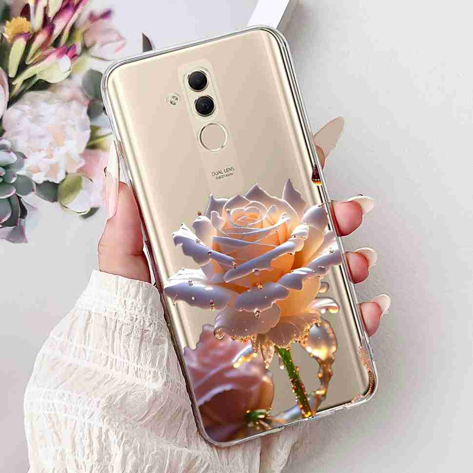 For Huawei Mate 20 Lite 6.3" Case SNE-AL00 Cute Cat Soft Silicone Cover For Huawei Mate 20Lite SNE-LX1 Colorful Butterfly Shell