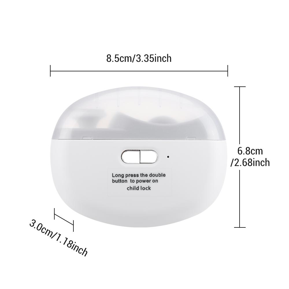 Электрическая вращающаяся машинка для стрижки ногтей 2 в 1 для шлифовки и полировки с подсветкой, автоматический аккумуляторный триммер для ногтей для младенцев и взрослых