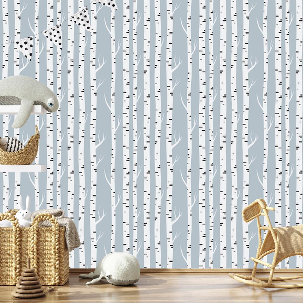 Delicate birch pattern wallpaper for living room and bedroom 50x1000