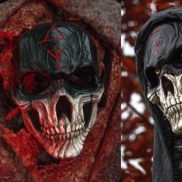 Halloween Horror Bloody Warrior-Skull mask CS Horror Skull Mask for Games Halloween mask