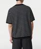 MUSINSA STANDARD Striped Crew Neck Short Sleeve Knit [Black/White]