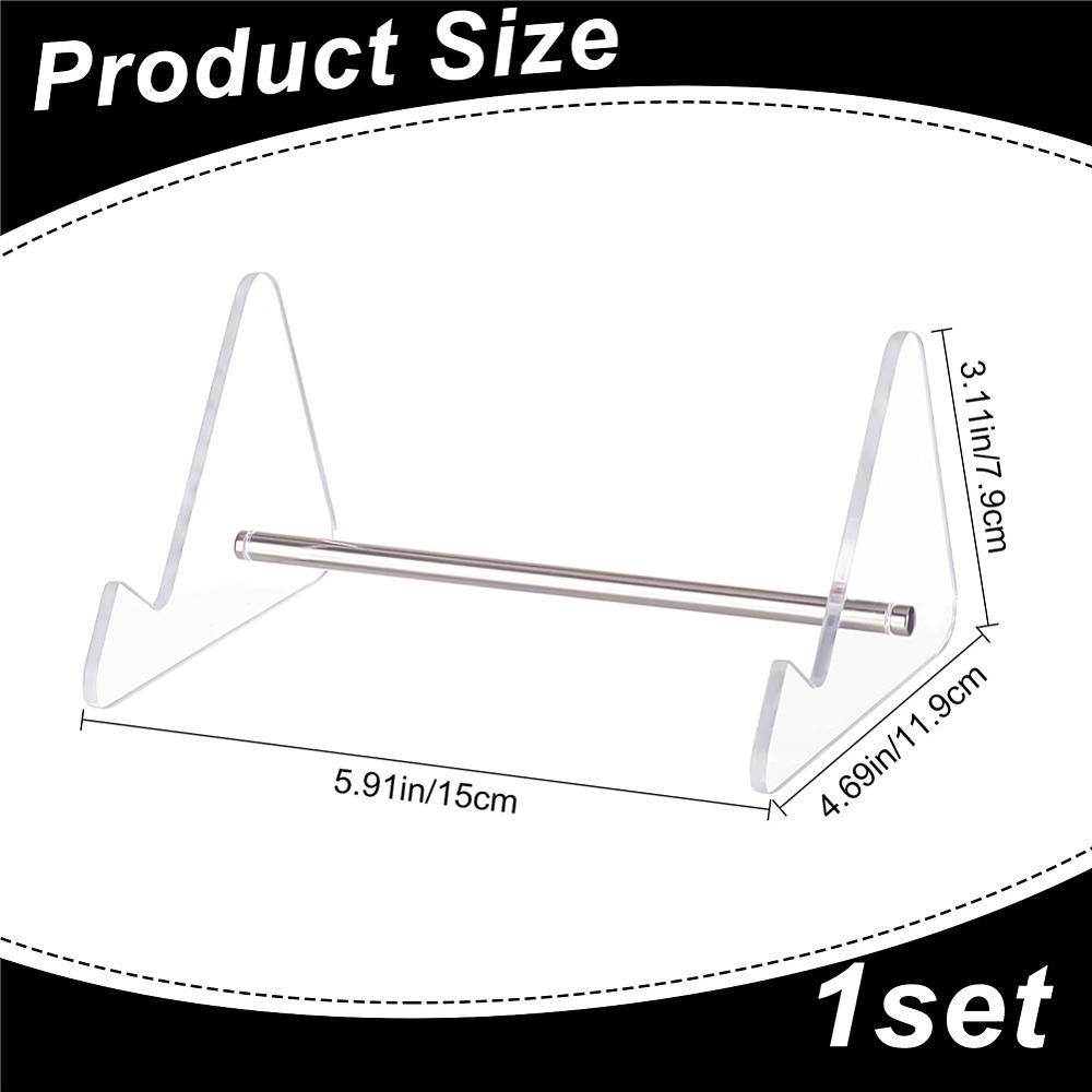 1set 1-Tier Transparent Acrylic Keyboard Stands Detachable Keyboard Storage Holder with Platinum Tone Iron Findings Clear