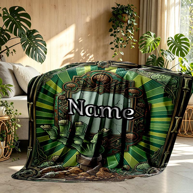 Custom Name Personalized Plants vs. Zombies Print Blanket, Home Decor, Bedroom, Sofa, Camping, Couch, Gifts for Birthday Christmas