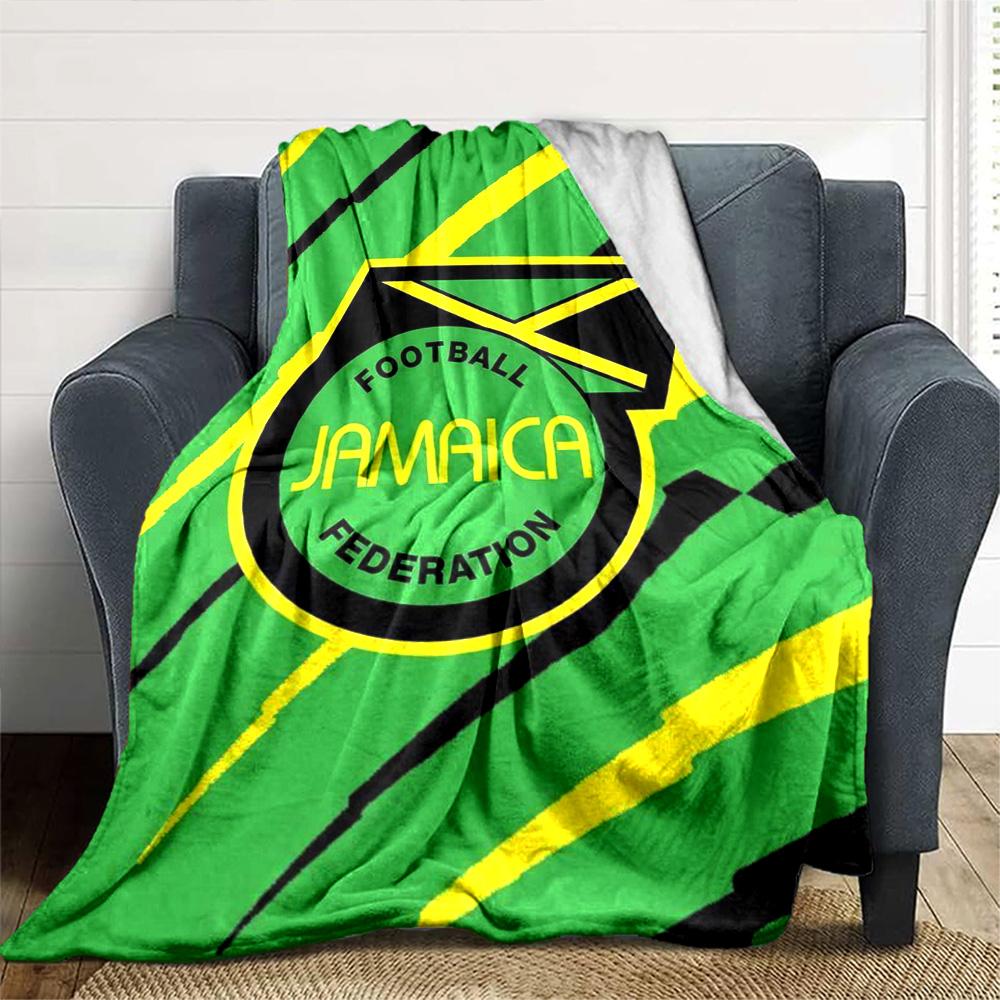 Jamaica Print Flannel Blanket High Quality Warm Comfortable Cover for All Seasons Perfect for Gifts Home Decor