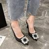High-quality Women Sandals Pumps Summer 2025 New Fashion Pointed Toe High Heels Rhinestone Luxury High Heels Party Wedding Shoes