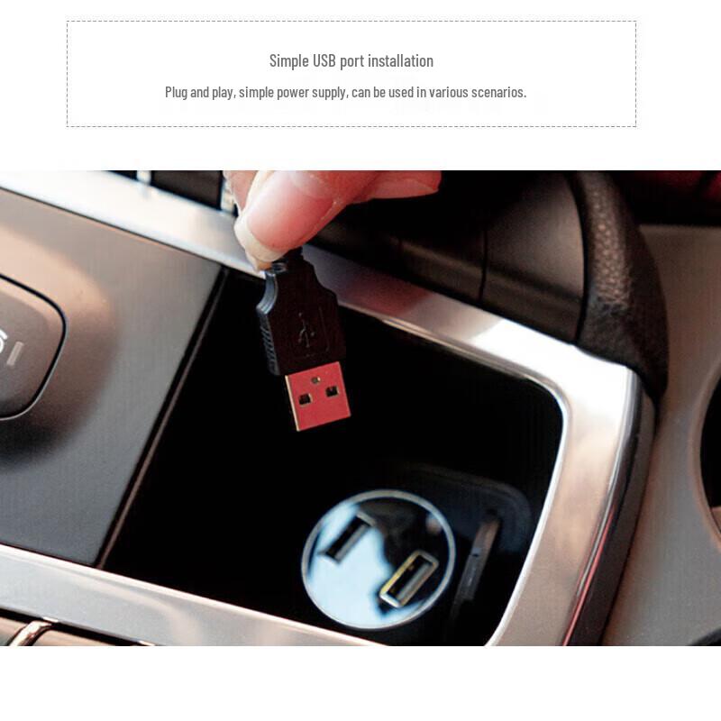 Светодиодная лента для подсветки салона автомобиля, работающая от USB