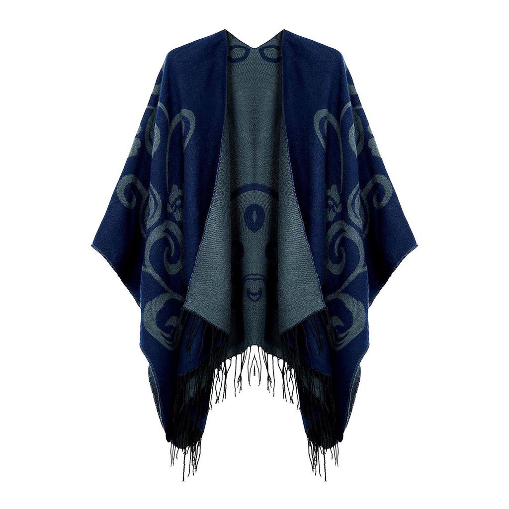 Женское зимнее теплое одеяло с принтом большого размера, накидка, шаль, кардиганы