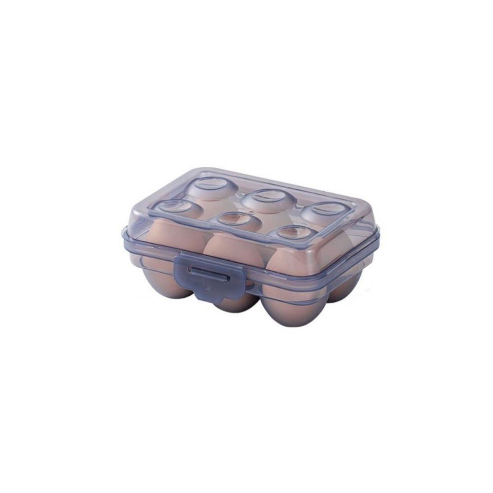 Plastic Egg Storage Box 6/15/24 Grids Space Saving Refrigerator Egg Organizer with Lid Anti-collision Egg Protector for Kitchen