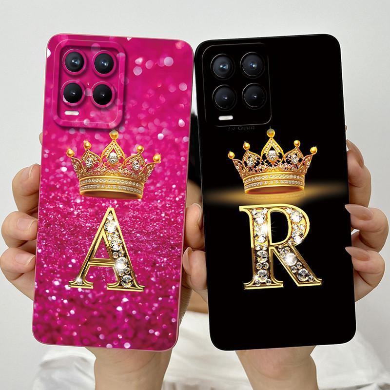 Для Realme 8 Pro RMX3085 RMX3081 Модный чехол для пары с инициалами для Realme8 8Pro 4G Мягкий силиконовый защитный чехол