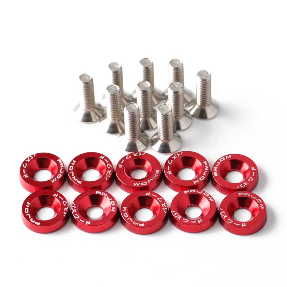 Aluminum Fender Washers Bolt Fender Washer License Plate Bolts M6x20 10Pieces/pack
