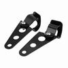 1 Pair Stainless Steel Motorcycle Headlight Bracket Fork Small Mount Stand Support (Black)