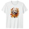 Watercolor Fall Puppy Dog T-Shirt Fall Season Dogs Autumn Gift For Him And Her