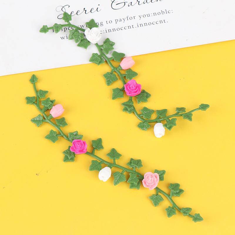 1:12 Миниатюрный кукольный домик, модель цветка из ротанга, садовые украшения, аксессуары