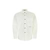 Button-Down Collar Letter Print Long Sleeve Shirt Men Shirts White 801511701-V0001
