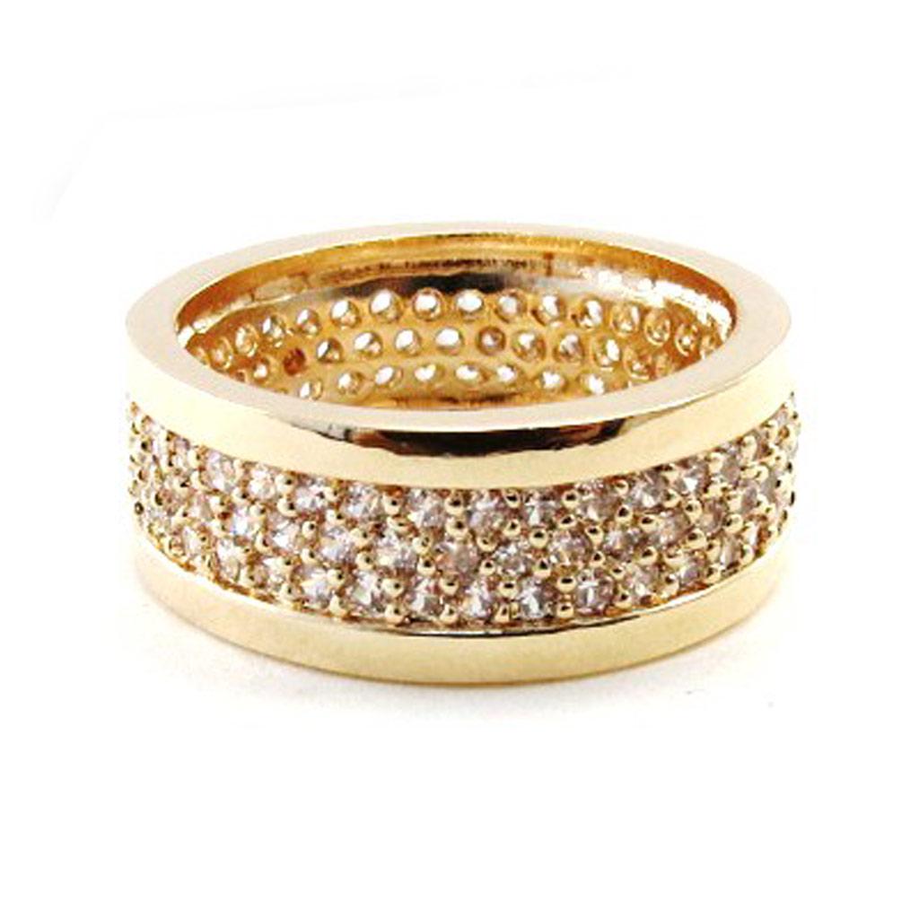 Wedding Band Gold Plated 'Goddess' White Gold - 8 Mm