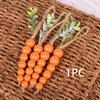 Beaded Carrot Wooden Bead Decoration Cartoon Easter Garland Hanging Ornament for