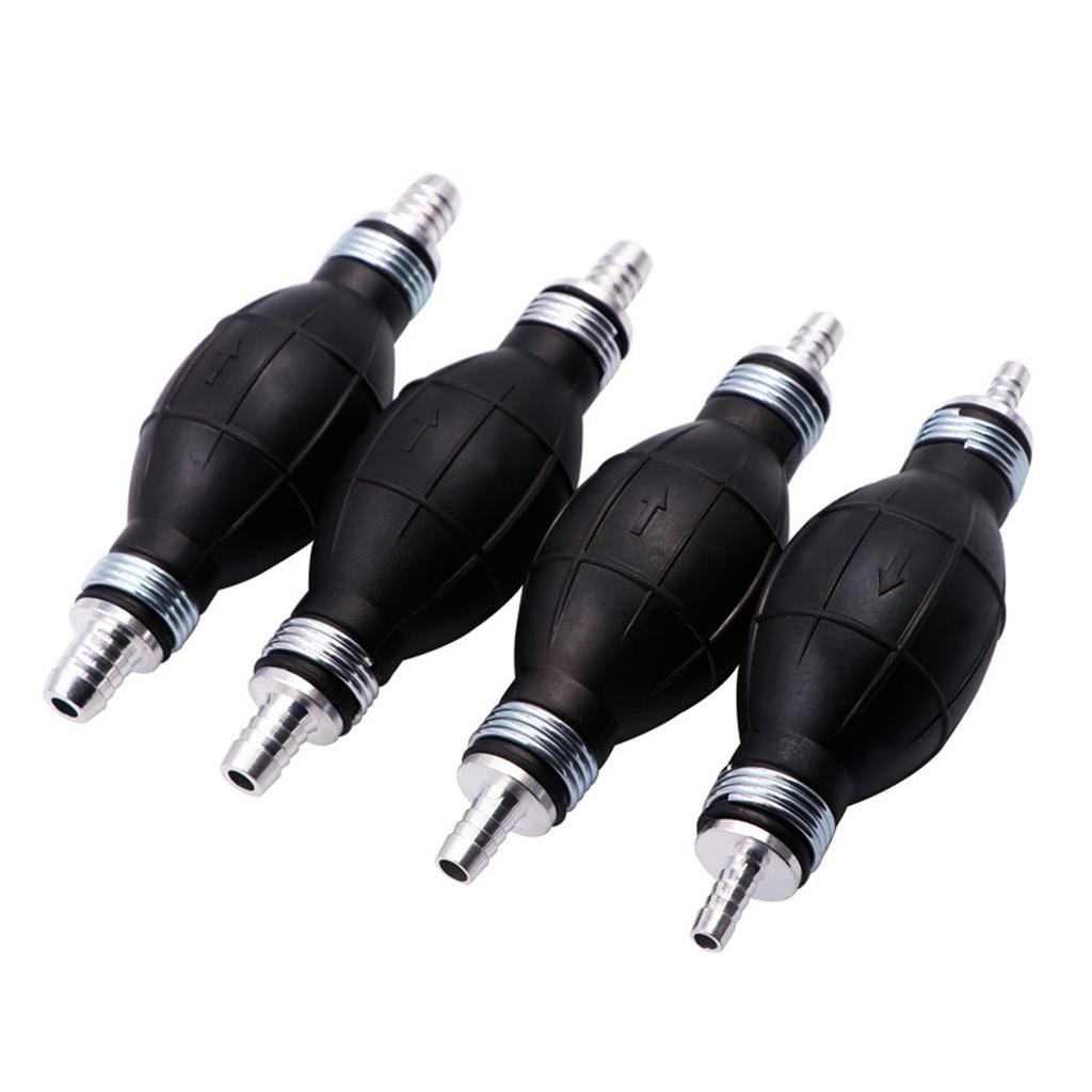 Rubber Aluminum Manual Fuel Pump Hand Primer Oil Petrol Diesel Liquid Transfer Pump 6mm/8mm/10mm/12mm for Car Boat Marine Auto