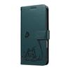 Leather Wallet Flip Case For OPPO Reno 15 Pro Max mini 15F 14 14F 13 13F 12 12F 11 11F 10 Cat and Butterfly Embossed,Wrist Strap