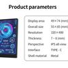3,5-дюймовый IPS-монитор USB Type-C, 320×480, для отображения статуса ЦП, ГП, ОЗУ, HDD в AIDA64 для Windows 10/11