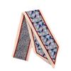 Luxury Neck Strap Flower Pattern Silk Scarves Fashion Hair Band