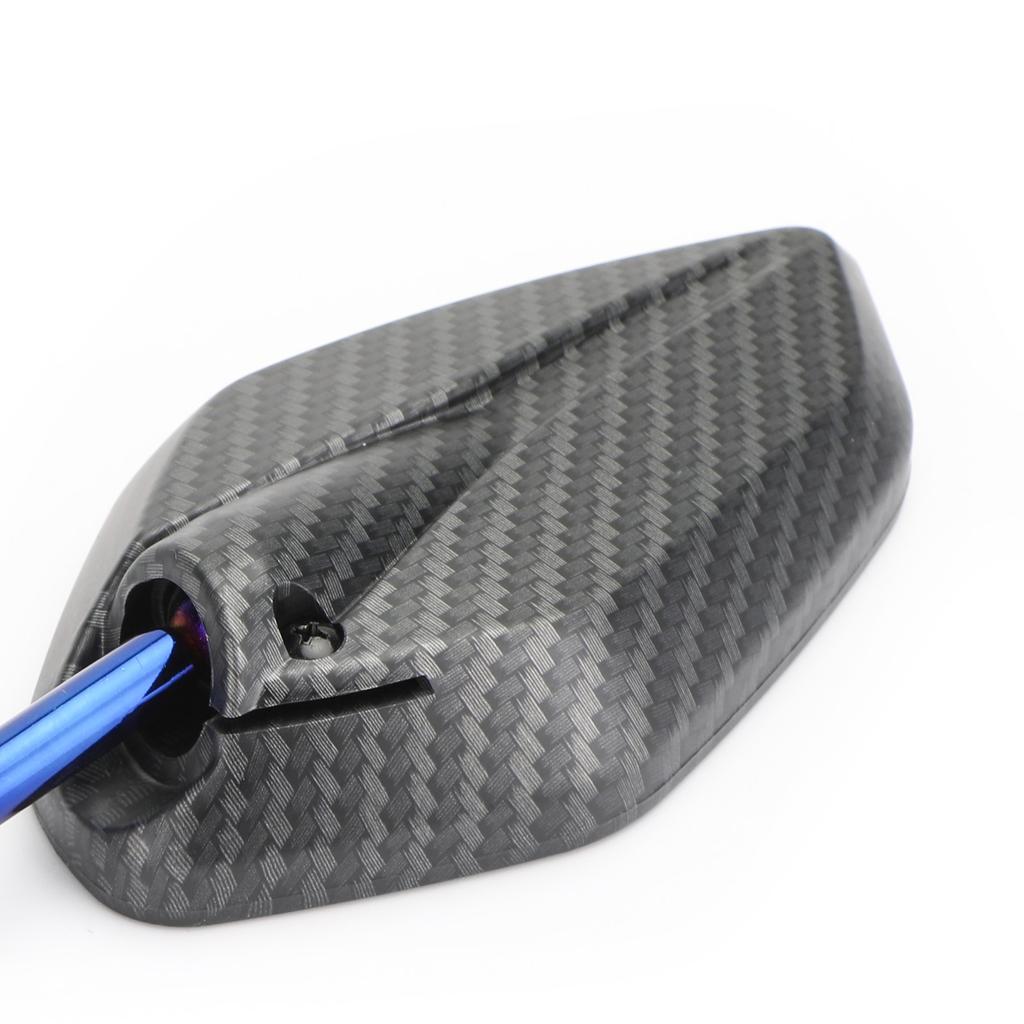 CARBON 10MM THREAD MOTORBIKE MIRRORS UNIVERSAL MOTORCYCLE BIKE SCOOTER PAIR CW 5.70" x 3.14"