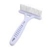 Stainless Steel Dog Rake Comb Double Row Dog Hair Fur Shedding Remove Dog Comb Brush  Grooming