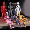 36987 Sets 3D Printed Robot Action Figure with Accessories Multi-jointed Movable Robot Model Articulated Dummy