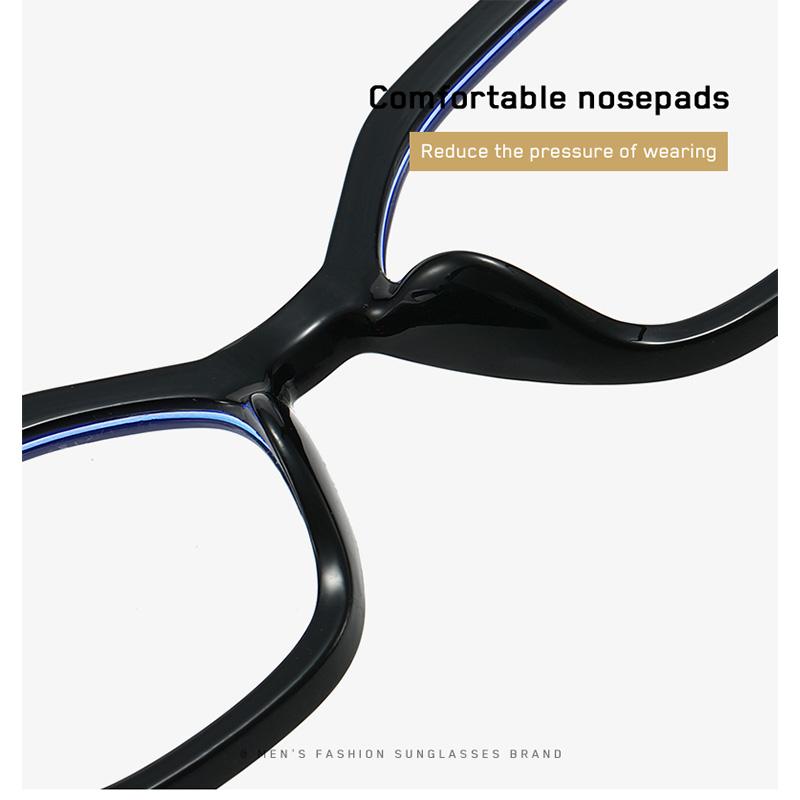 2026 New Arrival European American INS Color Block Polygon Eyeglass Frame Fashion Anti Blue Light Plain Glasses
